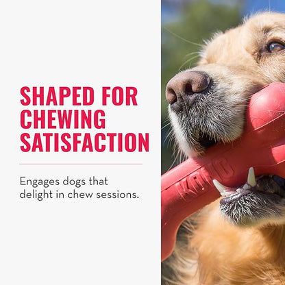 KONG Goodie Bone - Classic Durable Natural Rubber Dog Bone, Supports Mental Engagement - Treat Dispensing - Red - for Large Dogs
