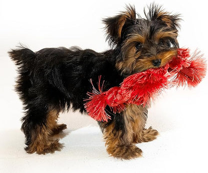 Playology Dog Toys | Puppy Toy Sensory Rope Tug of War Rope for Dogs and Puppies | Small Beef Scented Dog Toy - Easy to Clean and Made from Non Toxic Materials