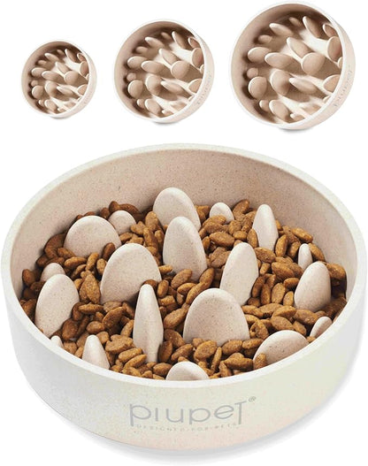 Slow Feeder Dog Bowl - 47 fl oz, 6 Cups Capacity, Dishwasher Safe - Slow Feeder Dog Bowl with Anti-Slip Pads