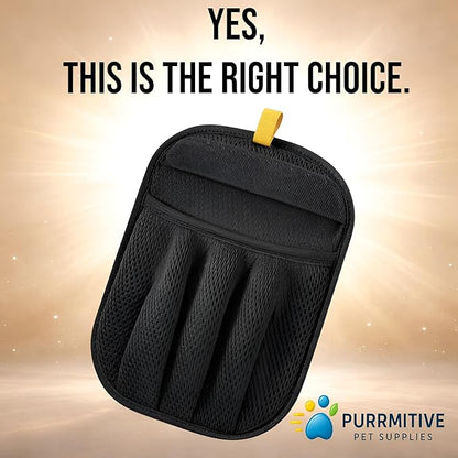 Purrmitive 2 Pcs Pet Hair Removal Gloves for Cats & Dogs, Five-Finger Electrostatic Reusable Magic Brush for Effortless Pet Hair Remover Tool on Carpet, Clothing, Laundry, Couch, Car Seat (Black)