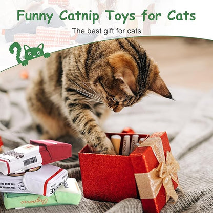 Nocciola 3 Pack Catnip Toys for Cats, Funny Cat Toys Filled with 100% Pure Organic Catnip, Safe Kitten Teething Chew and Kicker Toys