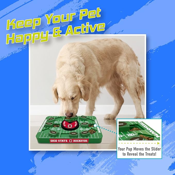 Pets First NCAA Ohio State Large Puzzle Toy - Interactive Dog Treat & Slow Feeding Toy