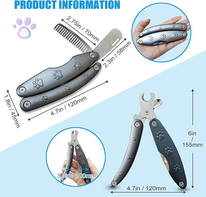 【‌Clearance Sale of Old Editions‌】 Heavy Duty Dog Nail Clipper for Large Dog Thick Nail, 3in1 Professional Dog Nail Trimmer Sharp Blade