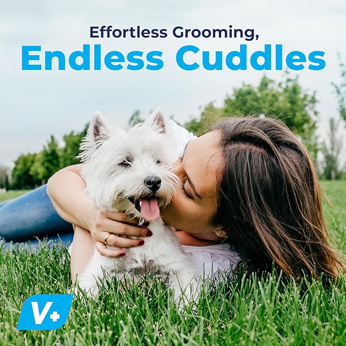 Vetnique Furbliss Hygienic Dog Grooming Wipes Cleansing Grooming & Deodorizing Hypoallergenic Pet Wipes with Natural Deodorizer 100ct (Refreshing Scent)