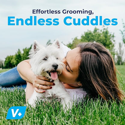 Vetnique Furbliss Hygienic Dog Grooming Wipes Cleansing Grooming & Deodorizing Hypoallergenic Pet Wipes with Natural Deodorizer 100ct (Refreshing Scent)