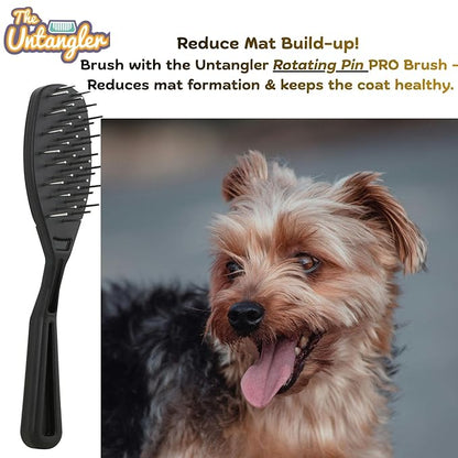 Super-Groom Combs with Smooth Rotating teeth for Painless Mat Removal (Black, 22 Coarse-Teeth)