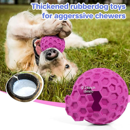 Tough Squeaky Dog Balls Puppy Toys, Interactive Dog Toys for Small Dogs, Puppy Chew Toys for Teething and Relax, Dogs Chew Toy Small Balls Dog Toys for Small Breed, Outdoor Dog Toy for Dogs
