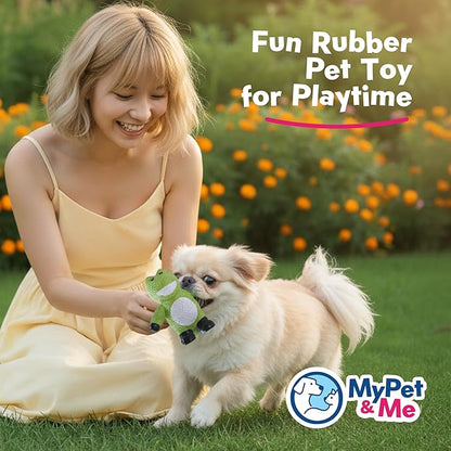 My Pet & Me - Squeaky Dog Toys for Light to Moderate Chewers - Fun Latex Toys for Puppies, Teething, and Gentle Play - Interactive Fetch and Chew Toy with Squeaker