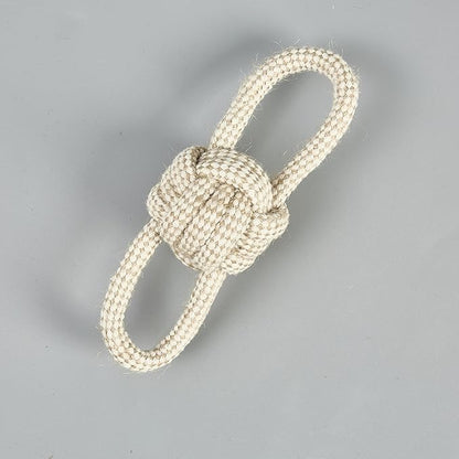 Pet Rope Toys (Small Grayish-White Rope 4pcs)