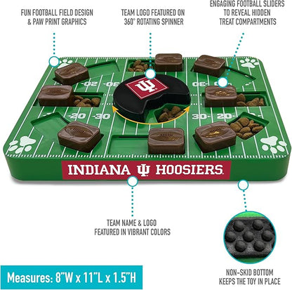 Pets First NCAA Indiana Hoosiers Puzzle Toy, Puzzle Treat Dog Toy, Interactive Dog Treat Toy, Dog Puzzle Fedding Slow Toy