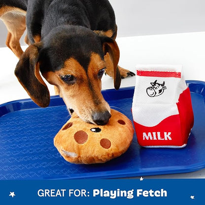 Barkbox Afterschool Snack Pack Dog Toy Bundle – Squeaky Dog Toys – Plush Dog Toys – Puppy and Pet Toys for Large Dogs