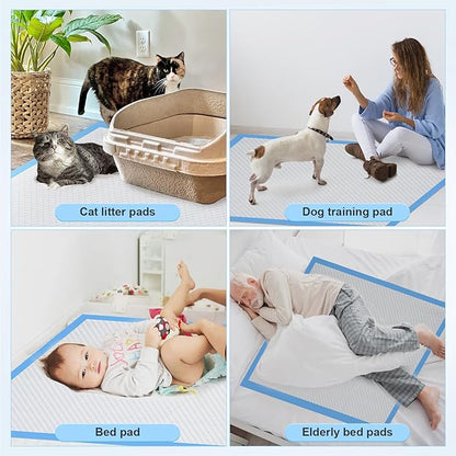 Upgraded 4XL Dog Pee Pads, 36” x 36” Extra Large Single-Pad Coverage, Designed for Multi-Dog Homes & Large Areas, Fast-Absorbing 6-Layer Training Pads with Leak-Resistant Backing, 45 Count