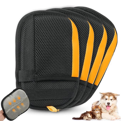 4 Pack Electrostatic Pet Hair Removal Gloves,Upgrade Magic Brush Pet Hair Remover Tool, Washable Reusable Cats and Dogs Grooming Gloves for Laundry, Couch, Car Seat, Furniture