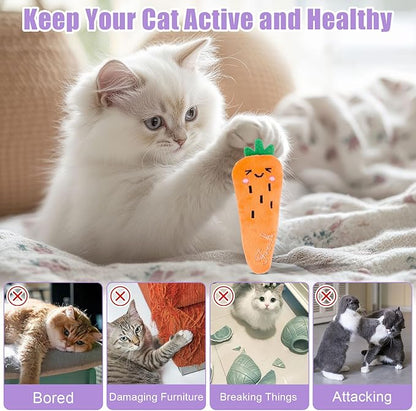 6 Pack Cat Toys, Catnip Toys for Cats, Cat Toys Interactive for Bored Indoor Adult Cats, Kittens, Kitty Exercise, Crinkle Sound