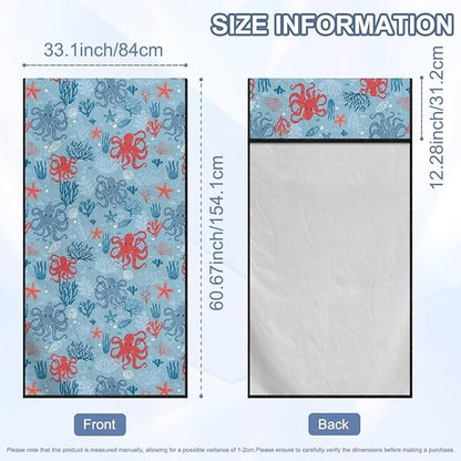 SEANATIVE Cute Octopuses Car Cushion Towels Absorbent Towel for Car Seat Scratch-Resistant Automotive Seat Covers Breathable Sweat Towels for Yoga & Hot Weather Driving