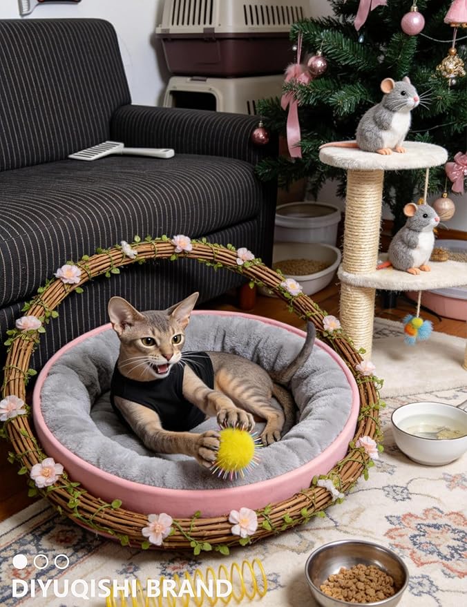 100 Reflective Plush Cat Toys Balls - 10 Assorted Colors (10 Each), Safe Soft for Indoor Kitten & Adult Cats, Fun for Play & Hunting (1.5 in, 100 Balls)