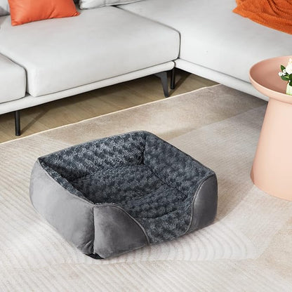 INVENHO XX-Large Dog Bed for Large Medium Small Dogs, Rectangle Washable Dog Bed, Orthopedic Dog Bed, Soft Calming Sleeping Puppy Bed Durable Pet Cuddler with Anti-Slip Bottom XXL(42"x30"x10")
