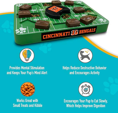 Pets First NFL Cincinnati Bengals Puzzle Toy, Puzzle Treat Dog Toy, Interactive Dog Treat Toy, Dog Puzzle