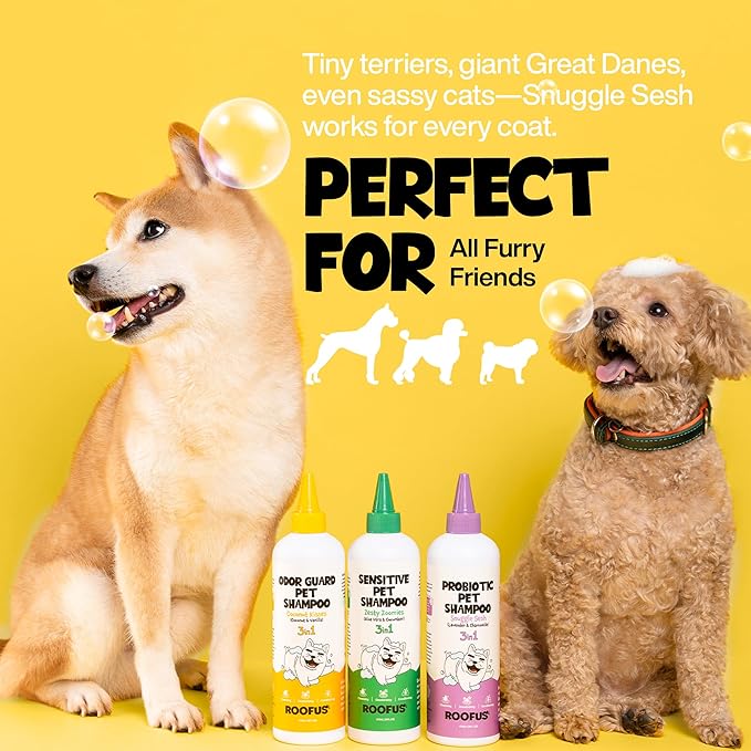 Dog Shampoo & Conditioner for Smelly Dogs, Coconut Kisses Dog Shampoo for Itchy Skin Relief, Hypoallergenic Pet Shampoo for Conditioner, Moisturizing & Itching.