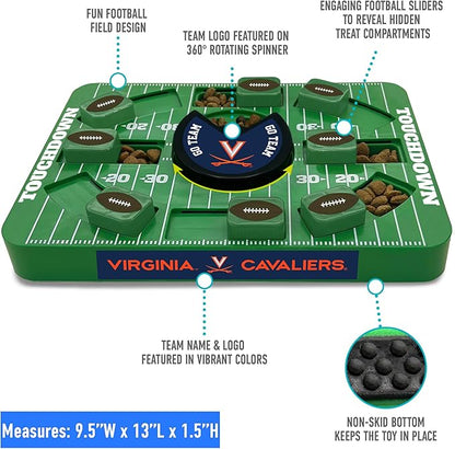 Pets First NCAA Virginia Large Puzzle Toy, Interactive Treat Dispenser, Slow Feeding Toy for Dogs, New Large Size