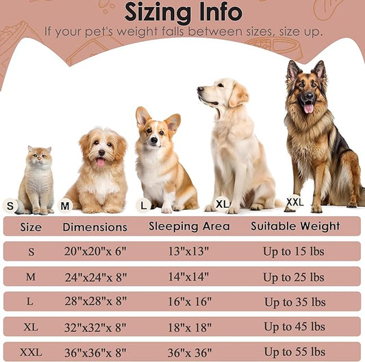 Dog Beds Large Sized Dog and Cats, 32in Pet Beds for Large Pet, Washable Indestructible Extra Large Dog Bed (Pink)