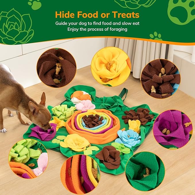 PUHOHUN Snuffle Mat for Dogs -Interactive Dog Toys to Keep Them Busy | Puppy Puzzle Slow Feeder Treat| Dog Lick Mat Enhancement