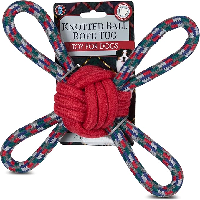 Bow Wow Woven Rope Dog Toys – Durable Chew & Tug Toys for Medium & Large Dogs – Gentle on Teeth – Assorted Shapes & Weaves – Dental Flossing Action – Heavy Duty Interactive Play