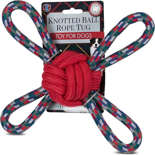 Bow Wow Woven Rope Dog Toys – Durable Chew & Tug Toys for Medium & Large Dogs – Gentle on Teeth – Assorted Shapes & Weaves – Dental Flossing Action – Heavy Duty Interactive Play