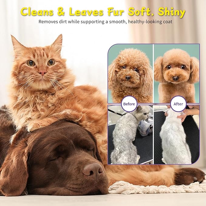 Pet Wipes, Cleaning Glove Wipes for Dogs & Cats Hypoallergenic, Lick-Safe, Full-Body Grooming & Deodorizing Wipes for Daily Care & Travel Friendly (6 Packs)