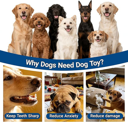 Durable ETPU Dog Toy Ball, 5 Inch Big Dog Balls for Aggressive Chewers - Hollow Design and Textured Gullies/Non-Toxic Bite/Built-in Low-Noise Bell, Dog Chew Toy for Medium/Large Dogs