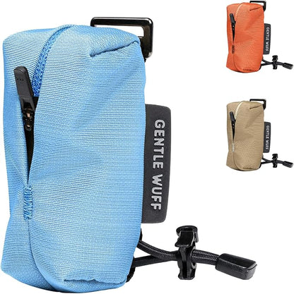 Poo Pouch – Recycled Nylon Dog Waste Bag Holder with Reflective Accents & Modular Strap Attachment for Walks & Travel (Coast)
