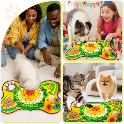 Snuffle Mat for Dogs 24"x17", Interactive Dog Enrichment Puzzle Toys to Keep Busy for Puppy Small Medium Dogs Cats, Cognitive Sniff Foraging Mat for Slow Feeding Treat Game Mental Stimulation