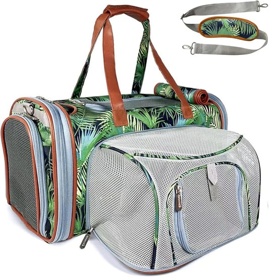 Mr. Peanut's Gold Series Standard Size Expandable Pet Carrier (Tropical)