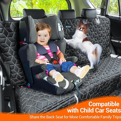Meginc Dog Car Seat Covers for SUVs, Waterproof Dog Seat Cover for Back Seat Heavy Duty Nonslip Bench Backseat Covers Protector for Rav4/Honda/Subaru/Mazda CX5/Hyundai Tuscon Car Seat Covers for Suvs