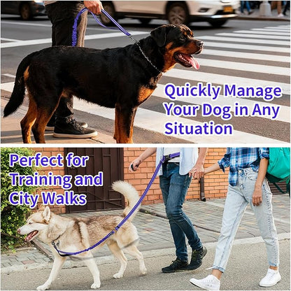 Kazazoo Hands-Free Dog Leash with 5.5-8.5FT Adjustable Length - Heavy Duty No Pull Bungee Design, Reflective Safety for Walking, Jogging & Training | Suitable for Medium to Large Dogs,M Size