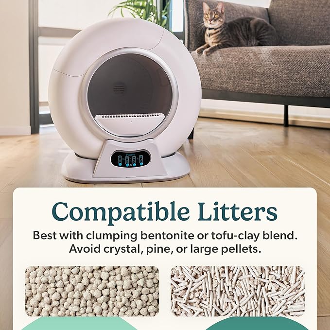 Petcove – Automatic Self Cleaning Litter Box – PurrTek Smart Automatic Litter Box for Multi-Cat Homes with Smart App Control (5GHz Wi-Fi), Triple Odor Control Quiet Operation & Advanced Safety Sensors