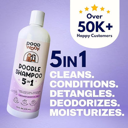Dog Shampoo and Conditioner for Doodle - All Natural Dog Shampoo for Smelly Dogs, Sensitive Skin Pet Shampoo for Dogs, Goldendoodle, Doodles, Poodle, Puppy Shampoo and Conditioner - Dog Soap