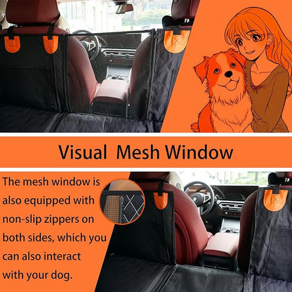 Back Seat Extender for Large Dogs, Dog Car Seat Cover Hard Bottom Holds 400lbs, Sturdy Backseat Extender for Dogs, Waterproof Dog Hammock for Dog, Car, SUV, Truck