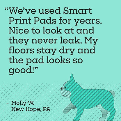 Pet Life Unlimited Smart Prints Large Puppy Pads for Dogs, Potty Training Pee Pads, 42 Count, 22" x 22", Leak-Proof, Super Absorbent, Quick-Dry, Patterned Pads with Odor Control, Made in USA