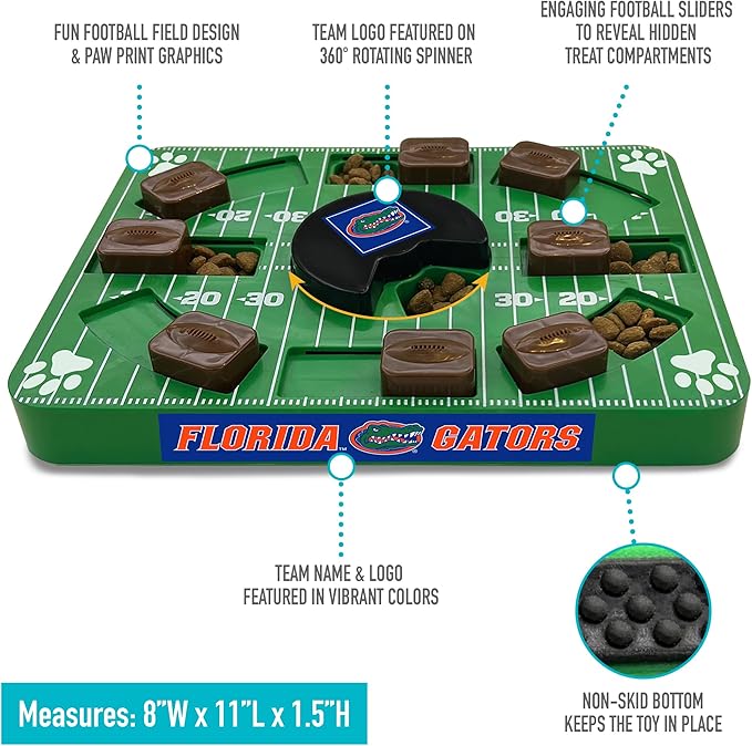 Pets First NCAA Florida Gators Puzzle Toy, Puzzle Treat Dog Toy, Interactive Dog Treat Toy, Dog Puzzle Fedding Slow Toy
