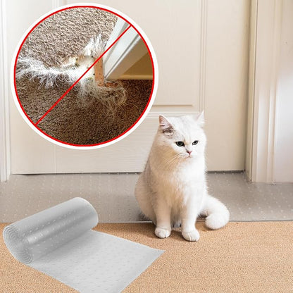 Uross Pet Protector Mat for Doorways - 6.56FT, Anti-Scratch Plastic, Protects Carpet from Cat Scratches