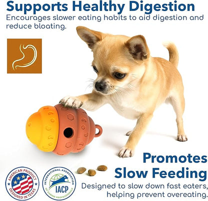 Race&Herd Dog Puzzle Toy, Dog Treat Toy for Enrichment, Treat Dispensing Toys for Mental Stimulation, Feeder Topple Toy, Food Puzzle Feeder and Puppy Treat Dispenser for Boredom Relief