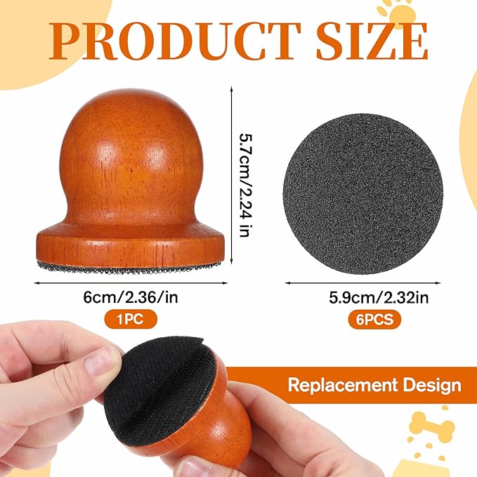Dog Nail File with Replaceable Filing Disc Dog Nail File Scratch Board Replaceable Sandpaper Stress Free Nails Filing Dogs Trainning Accessories for Smooth and Healthy Nails (Dark Brown)