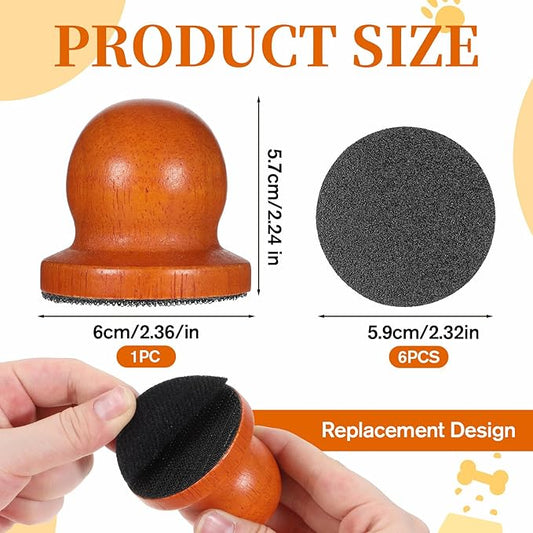 Dog Nail File with Replaceable Filing Disc Dog Nail File Scratch Board Replaceable Sandpaper Stress Free Nails Filing Dogs Trainning Accessories for Smooth and Healthy Nails (Dark Brown)