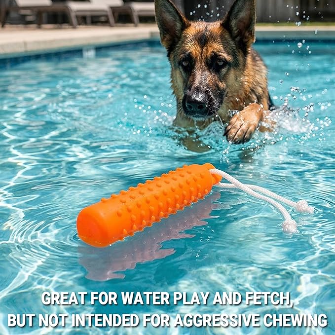 Dog Float Toy - Interactive Training Bumper & Fetching Retrieving Dog Water Toys Dummy Outdoor - Lightweight for Float on the Water Pool Fetch Rope Pet Toys for Small, Medium, Large Dogs