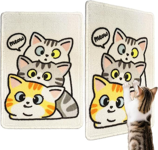 Cat Scratch Mat - 19.69 x 13.78 Inches High-Density Loop Pile Cat Scratcher Pad, Furniture Anti-Scratch Protector, Indoor Cat Scratch Pad for Cat Claw Grinding