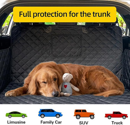 SUV Cargo Liner for Dog Car Seat Cover for Pets Waterproof Cargo Cover Dog Seat Mat for SUVs Sedans Vans with Bumper Flap Protector, Non-Slip, Black 70"x40"