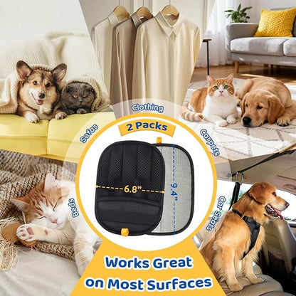 SmartTrends-2 Packs Pet Hair Removal Glove for Dogs & Cats, Five-Finger Ergonomic Grip Reusable & Washable Pet Hair Removal Tool, Lightweight Portable Dog Hair Remover for Couch, Carpet, Bed, Cloth