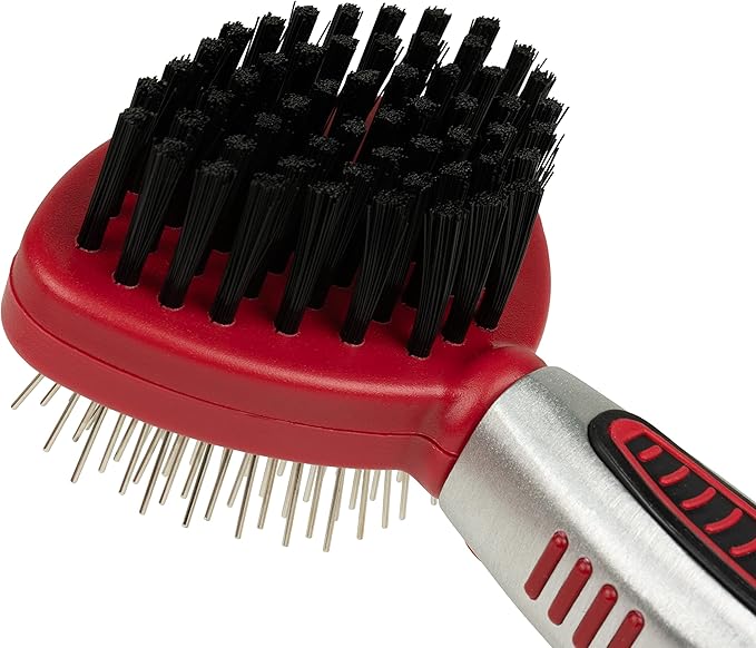 CHI for Cats 2-in-1 Grooming Tool: Double-Sided Bristle & Pin Brush for All Cats | Ergonomic Handle and Padded Bristles