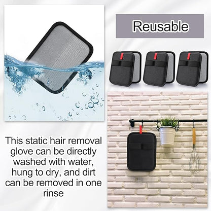 3 Pcs Pet Hair Remover Gloves Reusable Electrostatic Cat Dog Hair Remover Glove Pet Hair Removal Tool for Couch Furniture Curtain Carpet